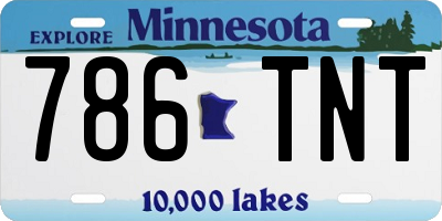 MN license plate 786TNT
