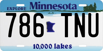 MN license plate 786TNU
