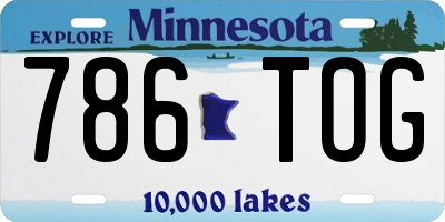 MN license plate 786TOG