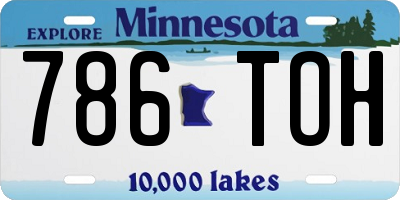 MN license plate 786TOH