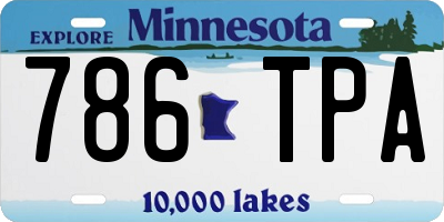 MN license plate 786TPA
