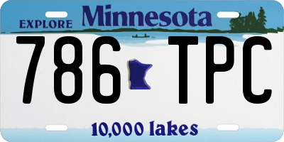 MN license plate 786TPC