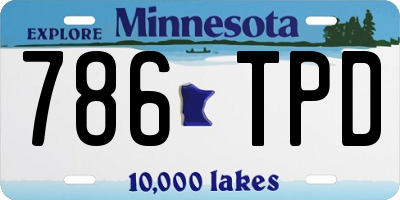 MN license plate 786TPD