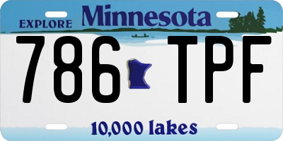 MN license plate 786TPF