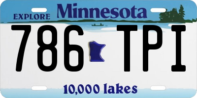 MN license plate 786TPI
