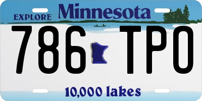 MN license plate 786TPO