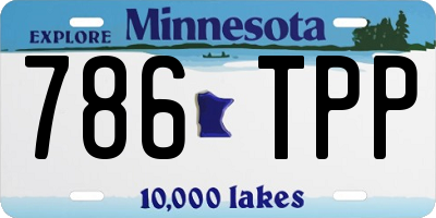 MN license plate 786TPP