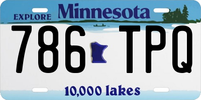 MN license plate 786TPQ