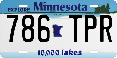 MN license plate 786TPR