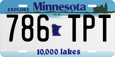 MN license plate 786TPT