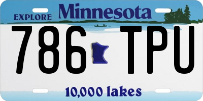 MN license plate 786TPU
