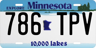 MN license plate 786TPV