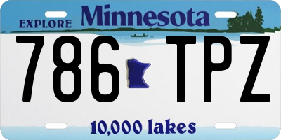 MN license plate 786TPZ