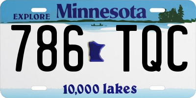 MN license plate 786TQC