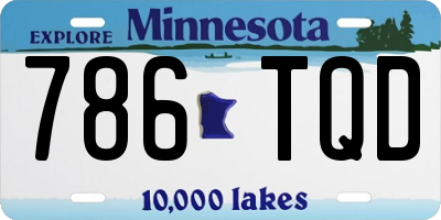 MN license plate 786TQD