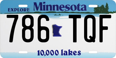 MN license plate 786TQF
