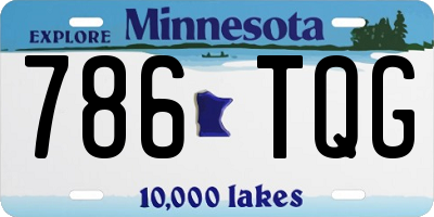 MN license plate 786TQG