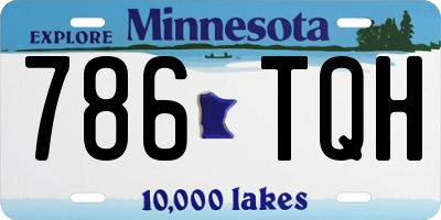 MN license plate 786TQH