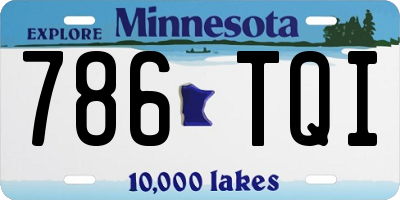 MN license plate 786TQI