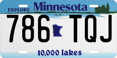 MN license plate 786TQJ