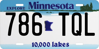 MN license plate 786TQL