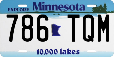 MN license plate 786TQM