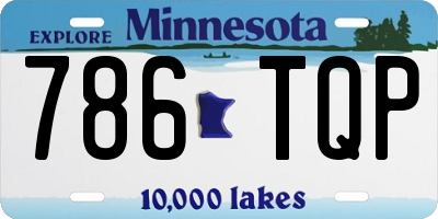MN license plate 786TQP