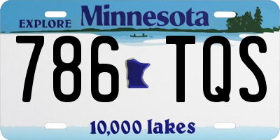 MN license plate 786TQS