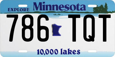 MN license plate 786TQT