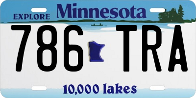 MN license plate 786TRA