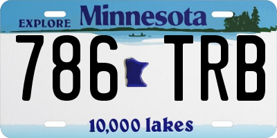 MN license plate 786TRB
