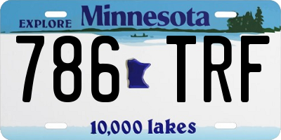 MN license plate 786TRF