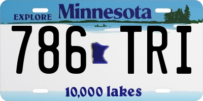 MN license plate 786TRI
