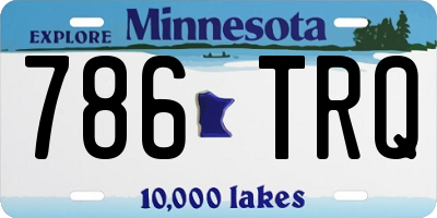 MN license plate 786TRQ