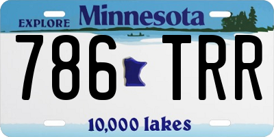 MN license plate 786TRR
