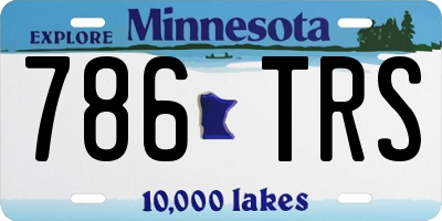 MN license plate 786TRS