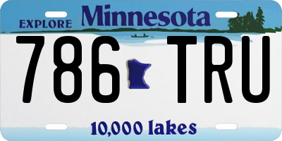 MN license plate 786TRU