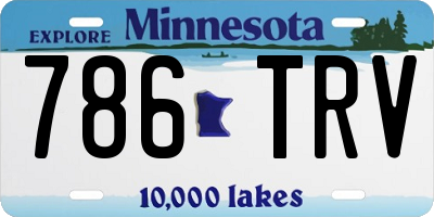 MN license plate 786TRV