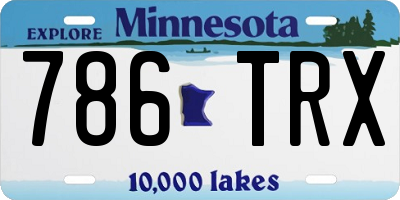 MN license plate 786TRX