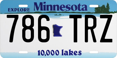 MN license plate 786TRZ