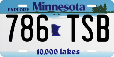 MN license plate 786TSB