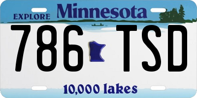 MN license plate 786TSD