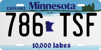 MN license plate 786TSF