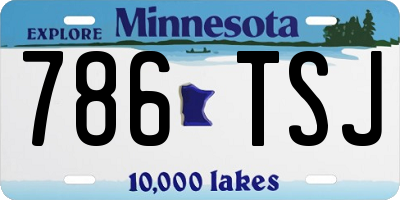 MN license plate 786TSJ