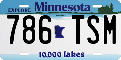 MN license plate 786TSM