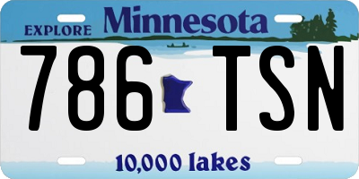 MN license plate 786TSN