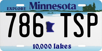 MN license plate 786TSP
