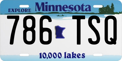MN license plate 786TSQ
