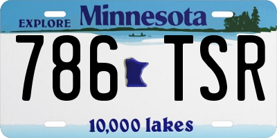 MN license plate 786TSR