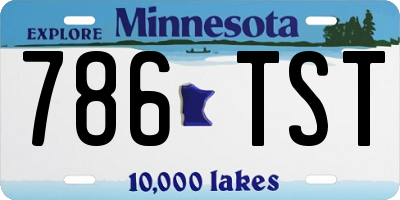 MN license plate 786TST